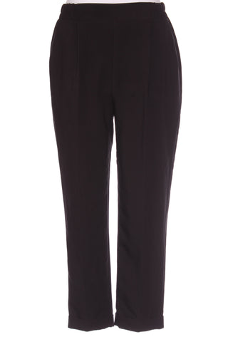 PAQUITA (ITA) "Nero" pleat front ankle grazer pant! 12