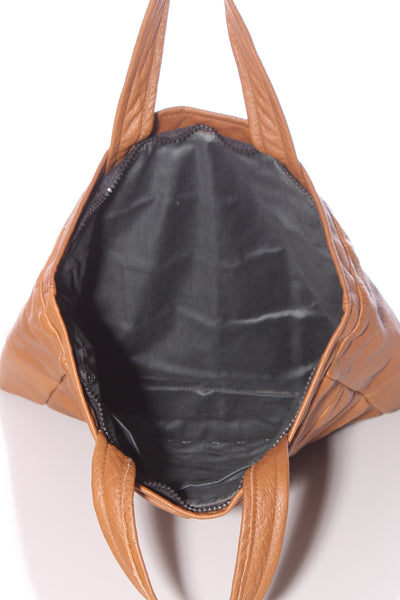 ETSY - Leather patchwork bag - Tan!