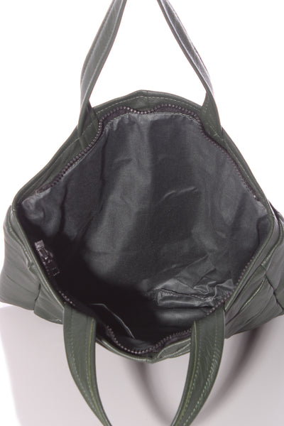 ETSY - Leather patchwork bag - Dark green!