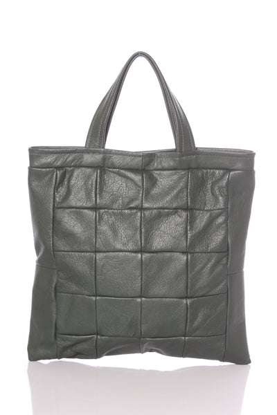 ETSY - Leather patchwork bag - Dark green!