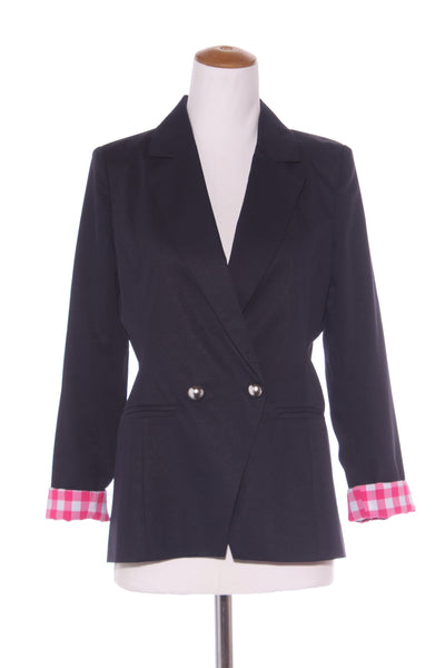 SEEKING LOLA - Jordanna blazer - Navy/pink gingham! 10