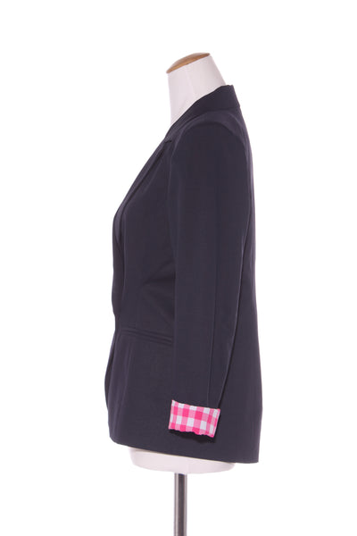 SEEKING LOLA - Jordanna blazer - Navy/pink gingham! 10