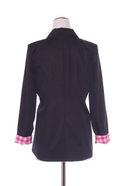 SEEKING LOLA - Jordanna blazer - Navy/pink gingham! 10