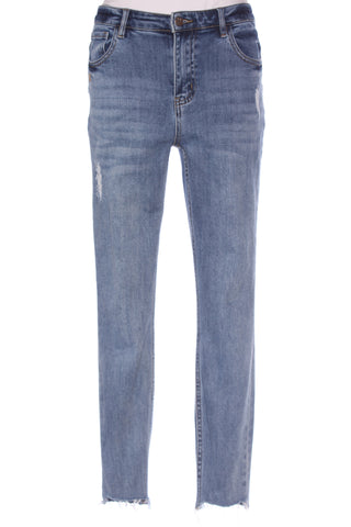 SHINE ON - Distressed raw hem jean! 10