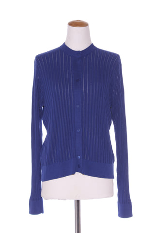 KATE SYLVESTER - Patterned knit viscose cardi - Royal blue! 12