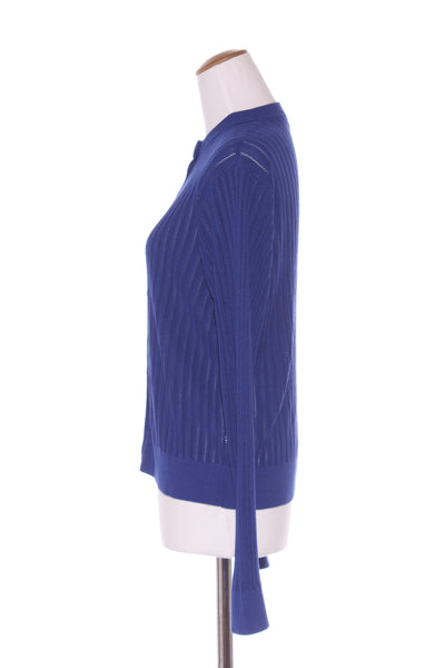 KATE SYLVESTER - Patterned knit viscose cardi - Royal blue! 12