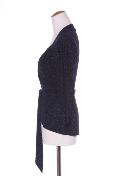 SACHA DRAKE - River fire wrap top - Metallic sapphire! 14