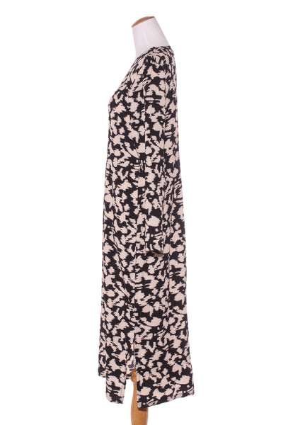 HEIDI FRANK - Textured maxi dress - Black/cream print! 8-10