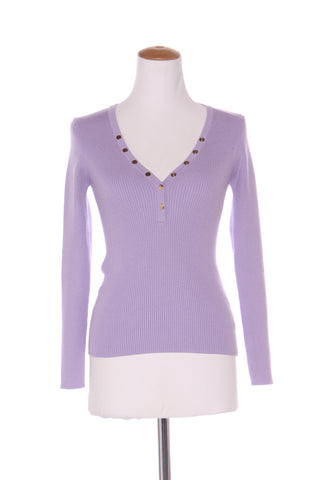 DECJUBA - Rib knit Henley top - Lavender! 10-12