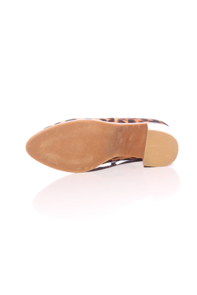 BRESLEY "Solo" Leopard pony fur heels! 38