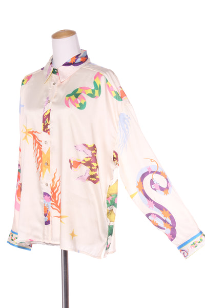 IRIS MAXI - Serpents and wings of the night satin shirt! 16