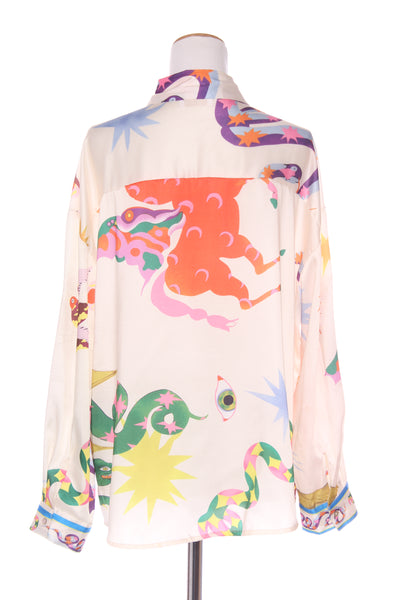 IRIS MAXI - Serpents and wings of the night satin shirt! 16