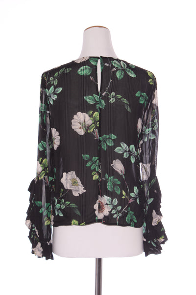 H&M - Ruffle flute sleeve floral blouse! 10