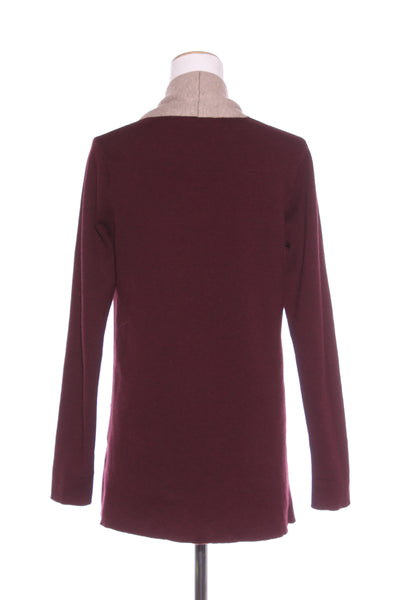 JIGSAW - Wool blend maroon cardi! 10-12