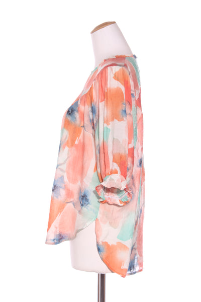 LEO + BE - Identity top - Apricot watercolour print! 14