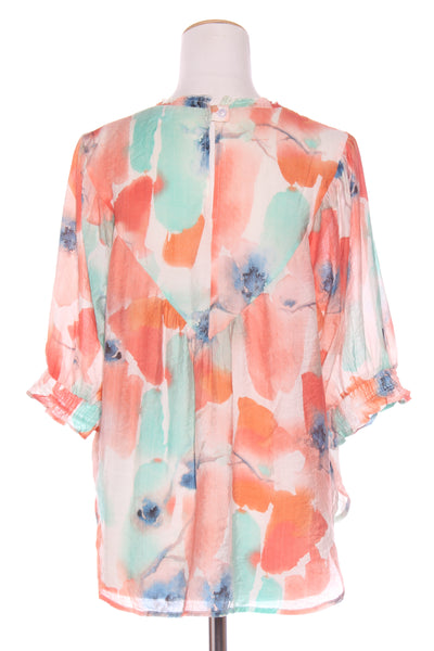LEO + BE - Identity top - Apricot watercolour print! 14