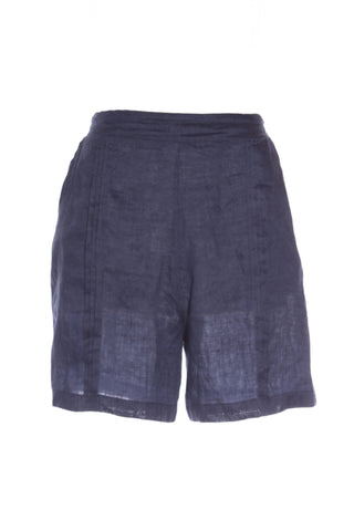 EB & IVE (LN) Navy pintuck linen shorts! 8