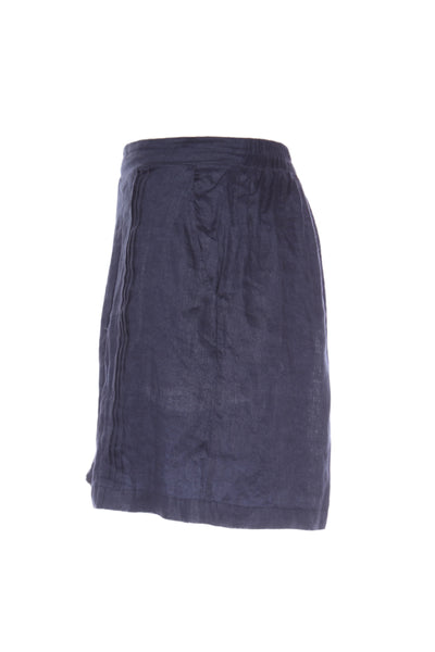 EB & IVE (LN) Navy pintuck linen shorts! 8