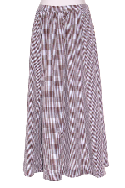 GLASSONS - Gathered maxi skirt - Brown gingham! 12-16