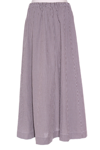 GLASSONS - Gathered maxi skirt - Brown gingham! 12-16