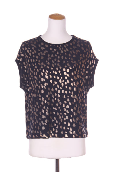 ELK - Metallic rose gold print top! 8-10