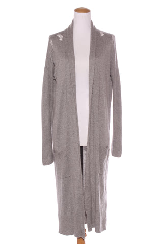RICOCHET - Merino/alpaca distressed longline cardi! 12-14