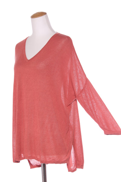 FATE + BECKER - Linen blend knit top - Brick! 16