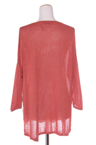 FATE + BECKER - Linen blend knit top - Brick! 16