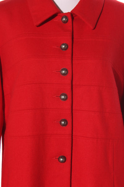FREDRICK (NZ) Red wool blend coat! 14
