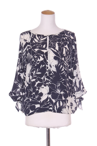 TRENERY - Navy floral silk blend blouse! 14