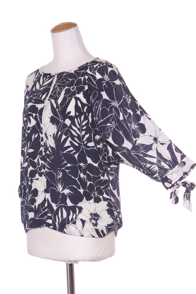 TRENERY - Navy floral silk blend blouse! 14