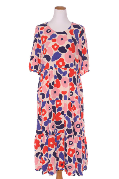 MISTER ZIMI - Waffle textured floral midi dress! 16