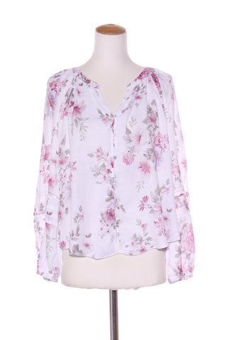 JUST JEANS - Floral linen blend billow sleeve blouse! 10-12