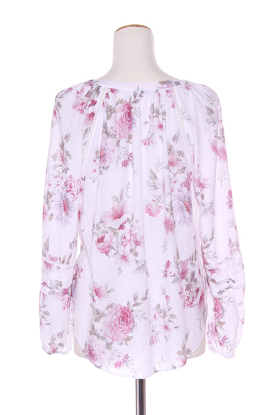 JUST JEANS - Floral linen blend billow sleeve blouse! 10-12