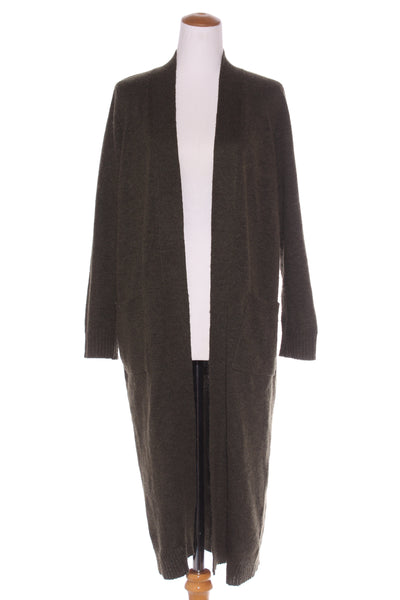 DECJUBA - Wool blend longline cardi - Khaki! 12-14