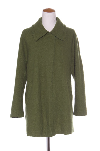 FIELDS - Boiled wool long jacket - Green! 14