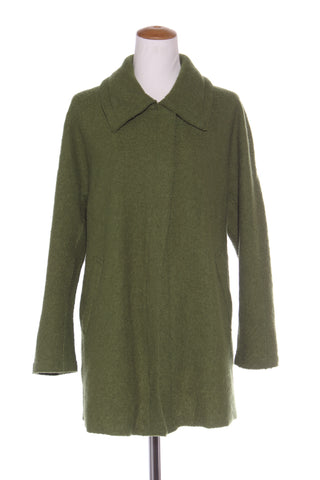 FIELDS - Boiled wool long jacket - Green! 14