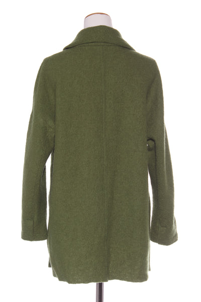 FIELDS - Boiled wool long jacket - Green! 14