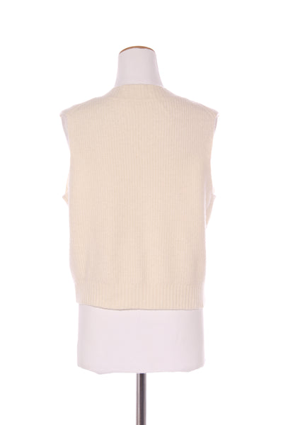ASSEMBLY LABEL - Cream wool knit crop vest! 12