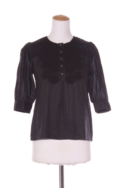 COUNTRY ROAD - Lace detail puff sleeve ramie top! 10