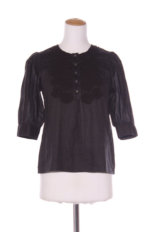 COUNTRY ROAD - Lace detail puff sleeve ramie top! 10