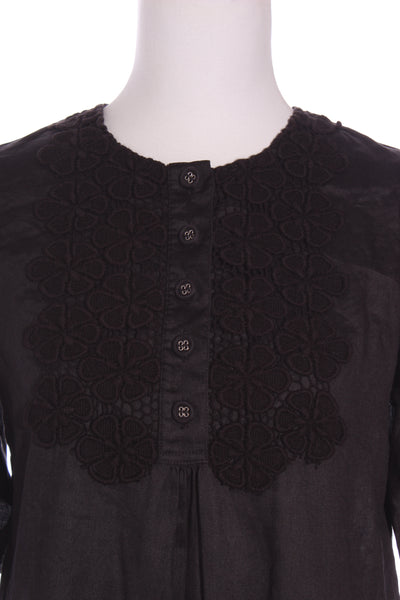 COUNTRY ROAD - Lace detail puff sleeve ramie top! 10