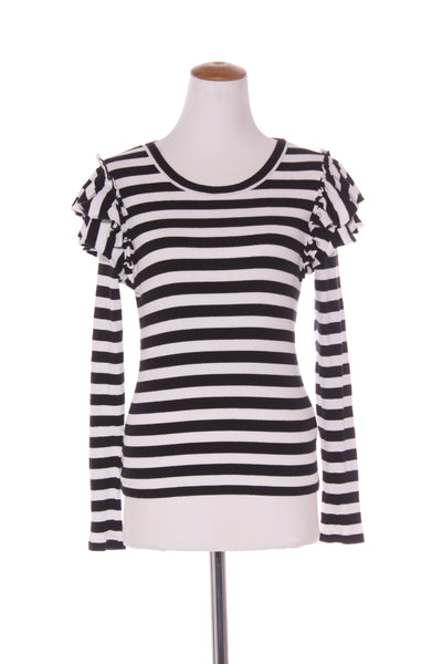 COOP By Trelise "Top it up" ruffle stripe L/S top! 12