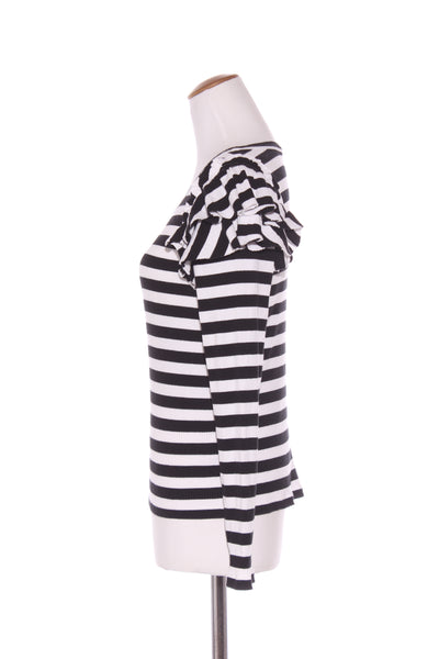 COOP By Trelise "Top it up" ruffle stripe L/S top! 12