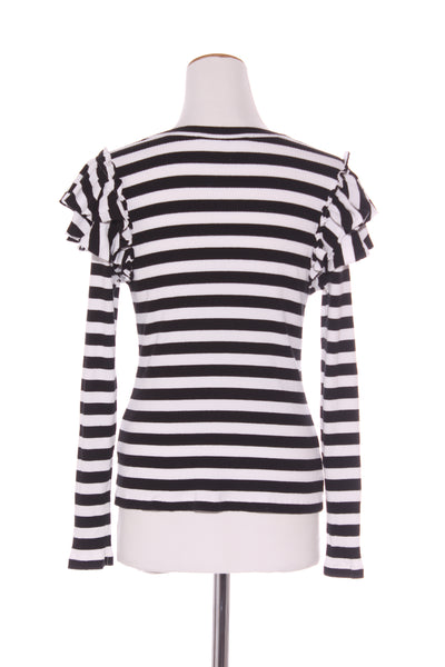 COOP By Trelise "Top it up" ruffle stripe L/S top! 12