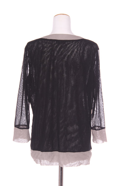 SIROCCO - Double mesh taupe trim top! 14-16