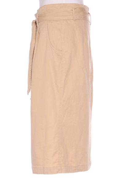 SEED - Belted cotton midi skirt - Desert sand! 12