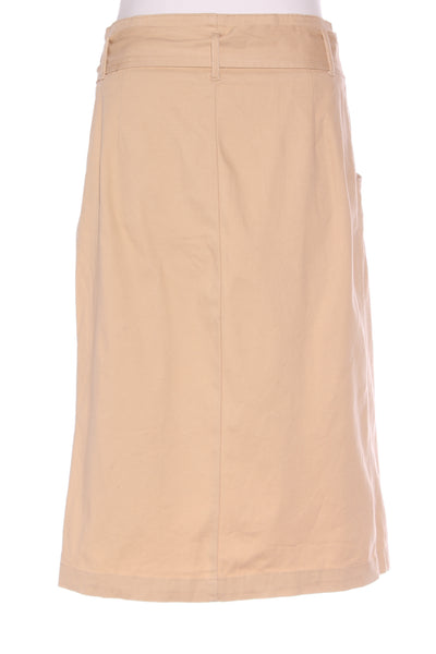 SEED - Belted cotton midi skirt - Desert sand! 12