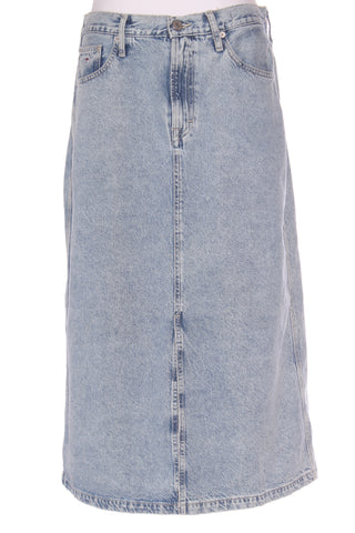 TOMMY JEANS "Clare" midi denim skirt! 14