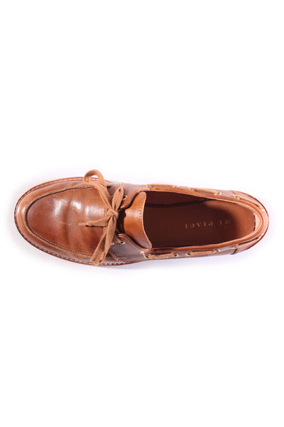 MI PIACI - Ester leather boat shoes - Tan! 41